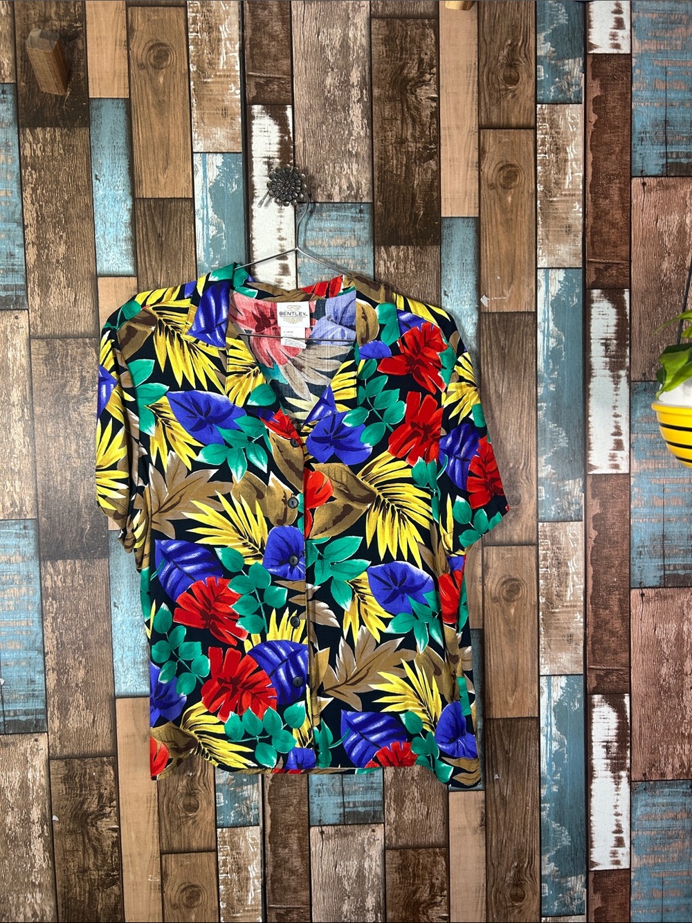 Bentley Tropical Floral Rayon Button-Up - Multicolor